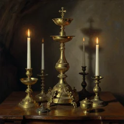 alchemy amazing still life composition. by konstantin razumov, chiaroscuro, highly detailded