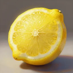 beautiful digial painting of a lemon, by greg rutkowski, trending on artstation, volumetric light.