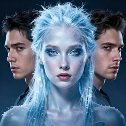 portrait, ice fairy, face portrait, raphael lacoste, eddie mendoza, alex ross, concept art, matte painting, highly detailed, rule of thirds, dynamic lighting, cinematic, detailed, denoised, centerd