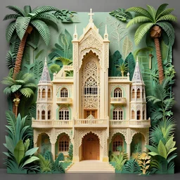 building, jungle!!!, kirigami, dichromatism, paradox, volumetric light, insanely detailed and intricate, hypermaximalist, elegant, ornate, hyper realistic, super detailed, by remedios varo uranga