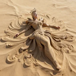 queen of sand, 4 k, intricate, jaw dropping, gorgeous, surreal, octane render