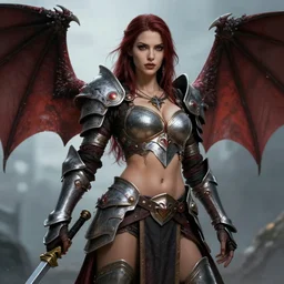 a ruthless beautiful woman paladin, 8 k, perfect body hyperrealistic, dragon slayer, hyperdetailed, fantasy portrait by laura sava