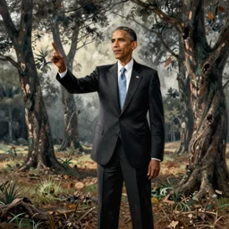 obama in american gothic by grant wood