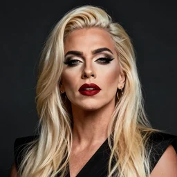 portrait of gentleman gaga, the male version of lady gaga.