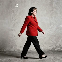 angela merkel moonwalking like michael jackson, style of banksy
