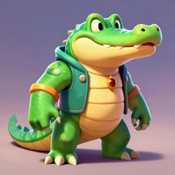 brawlstars alligator character, digital painting by akihiko yoshida, beautiful