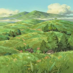 Beautiful artic landscape, in the style of studio ghibli