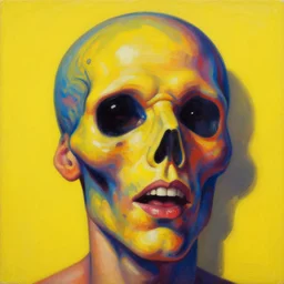 refined oil painting, background yellow pop art, co - oli - ver - ti - godlessness phalopathy - mescaline dramatic lighting, extremely detailed, sharp focus, cast shadows, vibrant, digital art