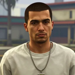 gigachad in gta v, closeup, 4k