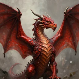 close up painting of a red dragon with giant open wings. extremely detailed. majestic. beautiful. medieval. 4 k. award - winning. epic lighting