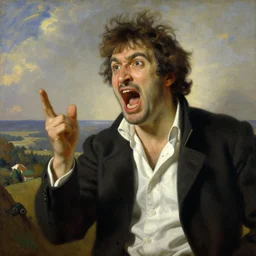 bob ross screaming verso by jean - leon gerome