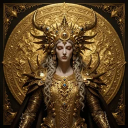 portrait of slavic deity Simargl, in style of Doom, in style of Midjourney, insanely detailed and intricate, golden ratio, elegant, ornate, unfathomable horror, elite, ominous, haunting, matte painting, cinematic, cgsociety, James jean, Noah Bradley, Darius Zawadzki, vivid and vibrant