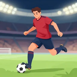 a soccer player illustration