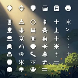 pixel art RPG game UI spritesheet