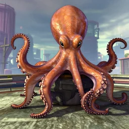 a giant octopus in gta v, gameplay footage