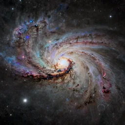 multicoloured astronomical nebula in Orion