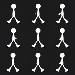 stick figure walking, walking animation sheet, stik