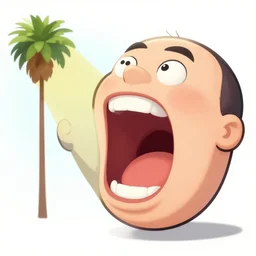 a cartoon of the state of california with a big mouth screaming