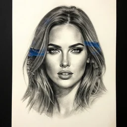 realistic tattoo sketch of megan fox face double exposure effect with a mountain scenery, in the style of matteo pasqualin, amazing detail, sharp, faded