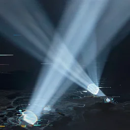 glitched rays of light. datamosh, glitch.