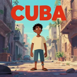 poster for an animation film called cuba, 8 k, hd, art by craig mullins