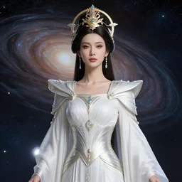 portrait of the powerful empress of the solar system in the style of ralph steadman. glowing, ornate and intricate linework, stunning, dynamic lighting, ultrafine and hyperdetailed.