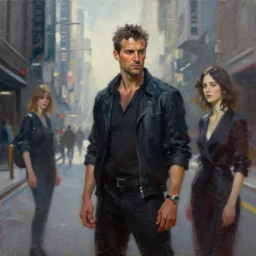 futuristic street scene, blade runner, highly detailed oil painting, impasto brush strokes, soft light, 8 k, dramatic composition, dramatic lighting, sharp focus, concept art, masterpiece, by adrian ghenie and jenny saville and zhang jingna