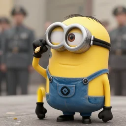 a minion dabbing during the nuremberg trials ( 1 9 4 5 ), historical photo, highly detailed, 4 k, minions