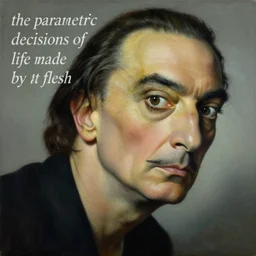 a painting titled'the parametric decisions of life made by soft flesh'by salvador dali, dramatic lighting, organic, hyperdetailed