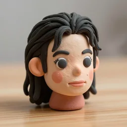 michael jackson!!! clay! extremely close smooth shiny specular wet oily sculpted headshot of michael jackson , soft light, fog , on wooden table. style: claymation puppet kids clay , by guldies