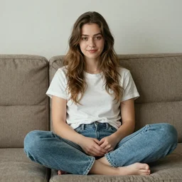 piper pery on couch