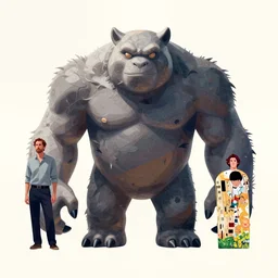 monster, big limbs, smooth, centered, solid bacgkround, median photoshop filter cutout vector behance, hd by artgerm, jesper ejsing, by rhads, makoto shinkai and lois van baarle, ilya kuvshinov, rossdraws, illustration, art by ilya kuvshinov and gustav klimt