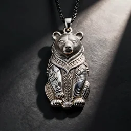 jewelry inspired by the Haida Gwaii bear spirit, high detail, product photo