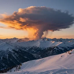 amazing landscape photo of nuclear fallout in snowy mountains at sunset by marc adamus beautiful dramatic lighting