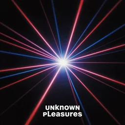 unknown pleasures album cover but with lasers.