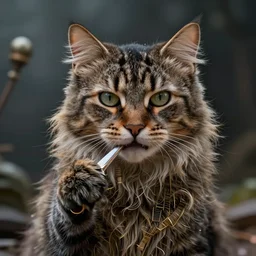 Cat dabbing, realistic 4k octane beautifully detailed render, 4k post-processing, highly detailed, intricate complexity, epic composition, magical atmosphere, cinematic lighting, masterpiece, ultra hd