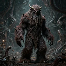 photo of terrifying boogerman, hyper detailed, flowing background, intricate and detailed, trippy, 8 k, octane render