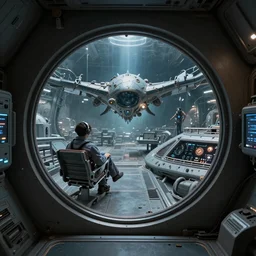 view from the inside of an alien spacecraft