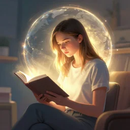 a girl reading a book, fanart, by concept artist gervasio canda, behance hd by jesper ejsing, by rhads kuvshinov, rossdraws global illumination radiating a glowing aura global illumination ray tracing hdr render in unreal engine 5, tri - x pan stock, by richard avedon