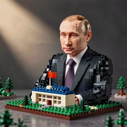 Vladimir Putin made from Lego