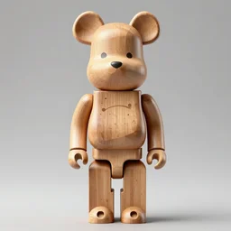 highly detailed, symetrical, geometrical, cgsociety, artstation, pinterest, concept art, official art, octane, illustration artoys, funny, cute, figurine wooden, cyborg animal artnouveaux in wood sculpture, masterpiece of art by bearbrick