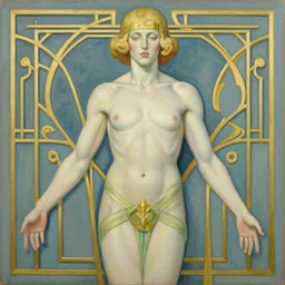 eternal life. oil painting in the style of classical and art deco