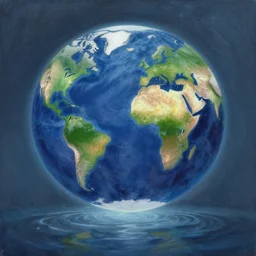this is a painting with the theme global warming on the artstation trending page of year 2 2 2 2