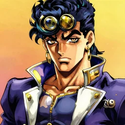Portrait of Dio Brando from Jojo's Bizarre Adventure in the style of Sui Ishida