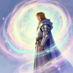 side profile, cleric paladin, gloomhaven, luminescent, colorful swirly magic ripples, pastel colors, by greg manchess, huang guangjian, gil elvgren, sachin teng, greg rutkowski, jesper ejsing, ilya kuvshinov