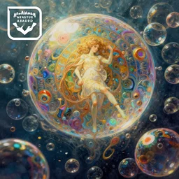 bubbles by artstation, deviantart, artspace, artspan, artslant, etsy, pixiv, artfol, behance, instagram, artbox, artube, artstar, artsy, minted, beeple, artgerm, surrealism, hyperrealism, symbolism, masterpiece, award - winning intricate 4 k