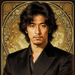 photography portrait of japanese rock singer yutaka ozaki without beard from 1 9 8 0 s, ambient lighing, intricate, elegant, highly detailed, digital painting, artstation, concept art, smooth, sharp focus, illustration, art by artgerm and greg rutkowski and alphonse mucha