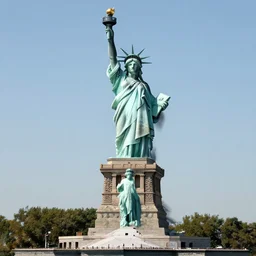 3 d stone statue of michael jackson replaces statue of liberty on liberty island full shot, full body, massive motion blur, real life, spotted, leaked, ultra realistic, accurate, 4 k, movie still, uhd, sharp, detailed, cinematic, render, modern