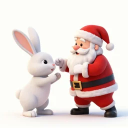 santa fighting the easter bunny