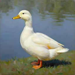 a duck on the prowl oil painting cindy sherman